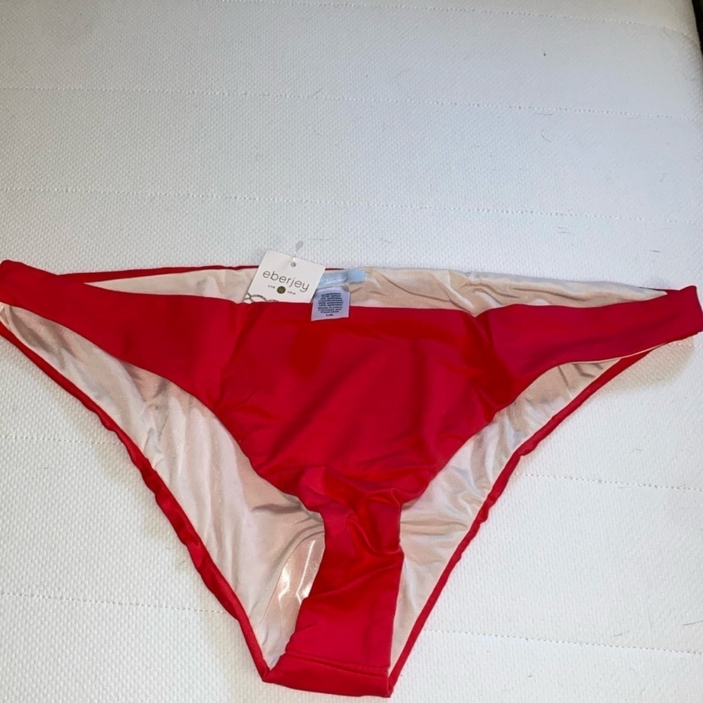 Eberjey So Solid Annia Bikini Bottom Hibis Large NWT